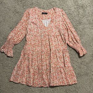 EUC Pomander Place (Tuckernuck) Kenzo dress, peach/cream floral, size L